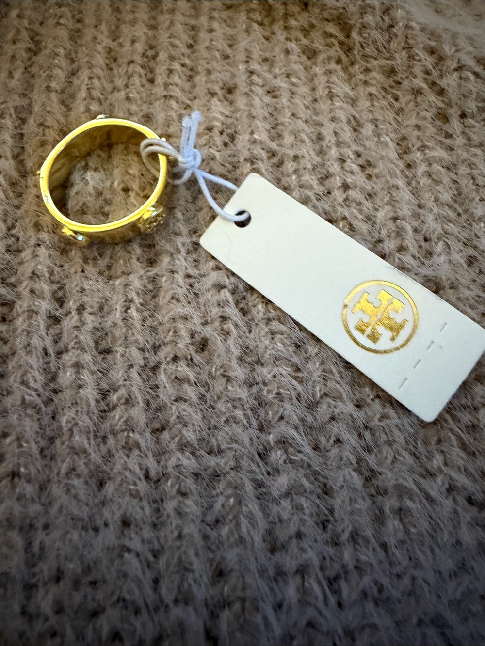 Tory Burch Gold Logo Accent Ring